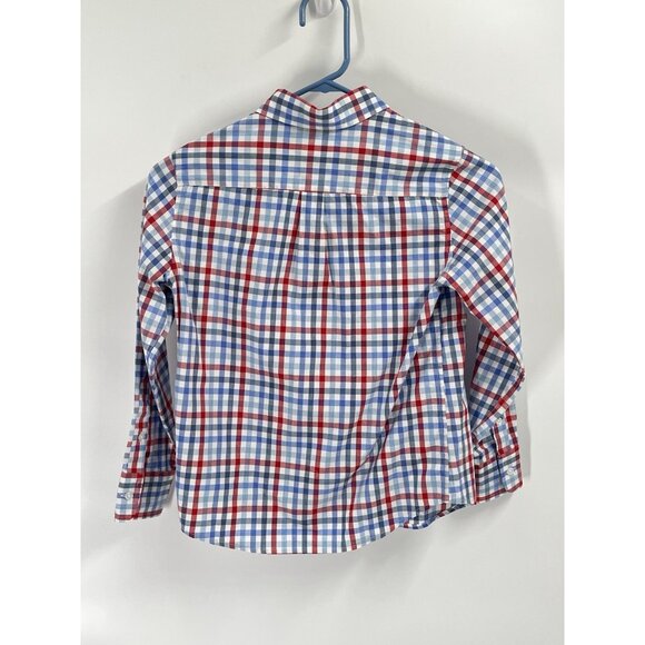 Crew Cuts Bundle of 3 Collared Shirts Long Sleeve Solid Check Plaid Blue Sz 8 - Picture 8 of 8